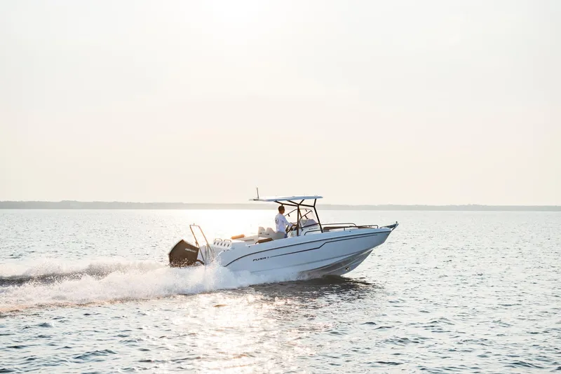 Slide: The Image of 2023 Beneteau Flyer 8 SPACEdeck cruising on open water. - 31