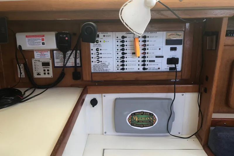 Slide: The Image of Electrical panel inside a 2001 Catalina 34 Mk II sailboat cabin. - 12
