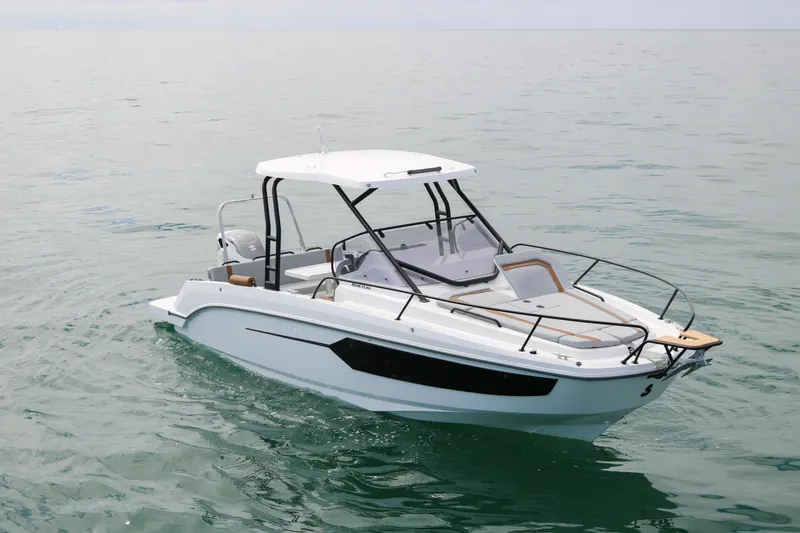 Slide: The Image of 2023 Beneteau Flyer 8 SUNdeck boat on calm water. - 13