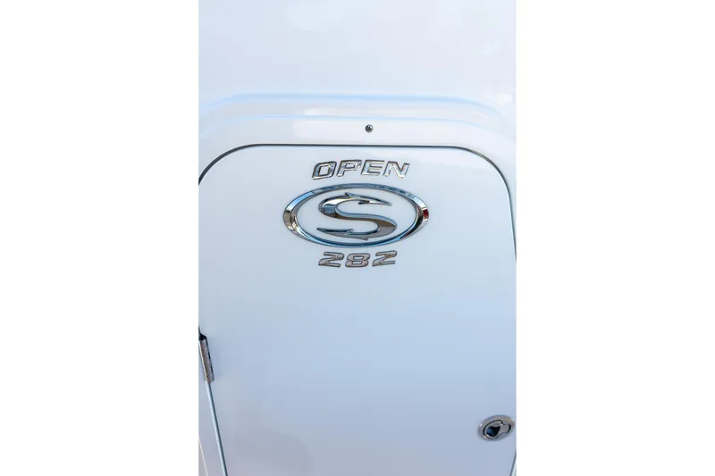 Slide: The Image of 2026 Sportsman Open 282 Center Console logo on white surface. - 50