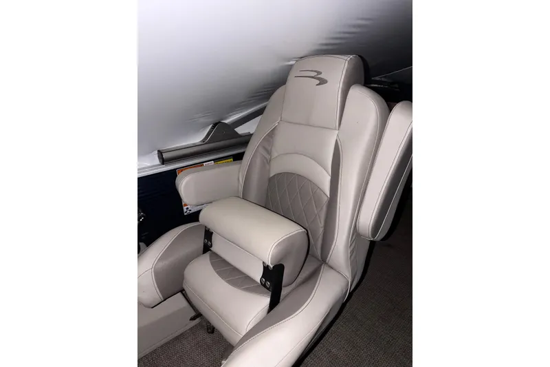Slide: The Image of Luxurious seating on 2019 Bennington SX 22 Fishing boat, featuring plush upholstery and ergonomic design. - 16