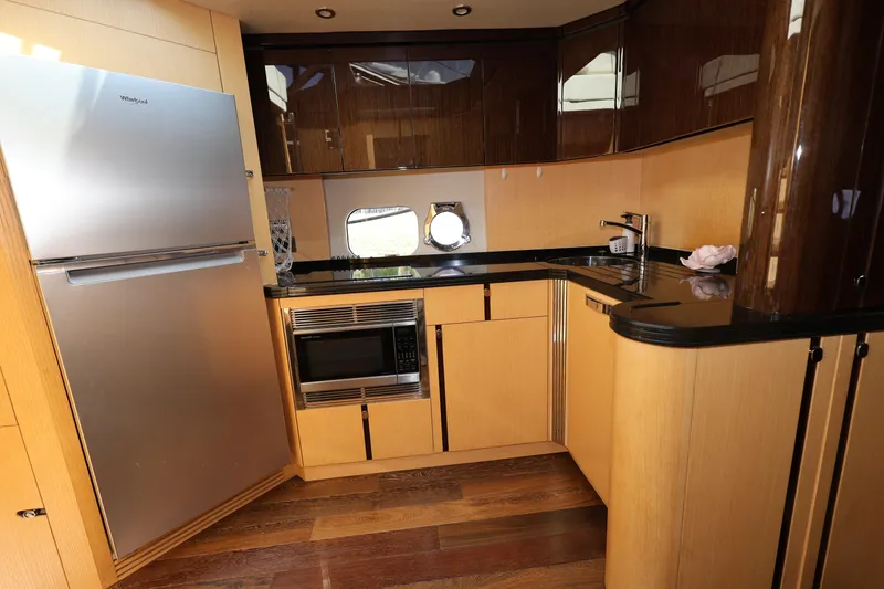 Slide: The Image of Luxurious kitchen interior of 2016 Sunseeker Manhattan 55 yacht with modern appliances. - 19
