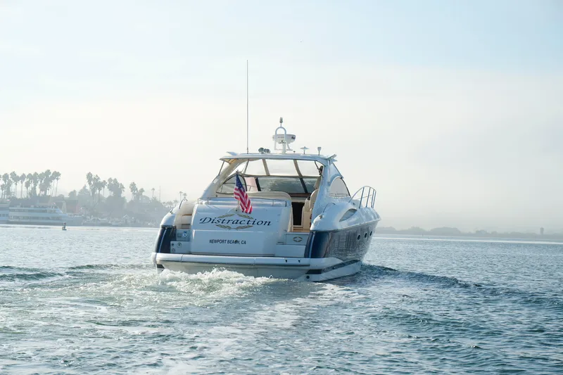 Slide: The Image of Sunseeker Camargue 50 yacht cruising near Newport Beach, 2000 model. - 6