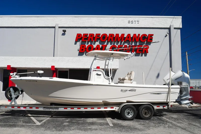 The Image of 2021 Blue Wave Makaira boat on trailer at Performance Boat Center. - 0