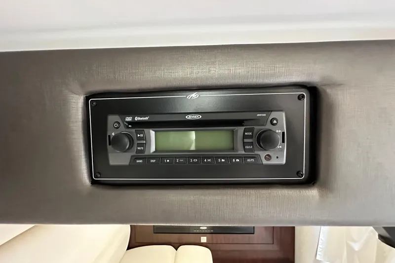 Slide: The Image of DVD and Bluetooth stereo system in 2020 Monterey 355 Sport Yacht interior. - 52