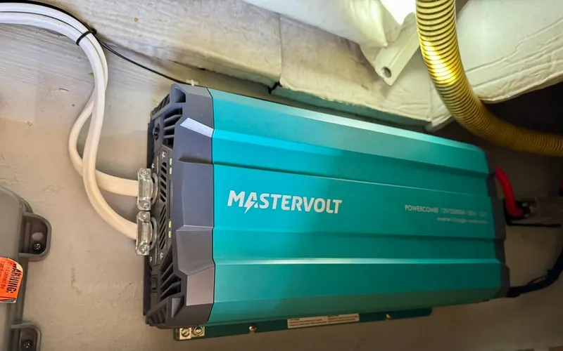 Slide: The Image of Mastervolt power inverter installed in a Rodman 800, 2004 model boat. - 40