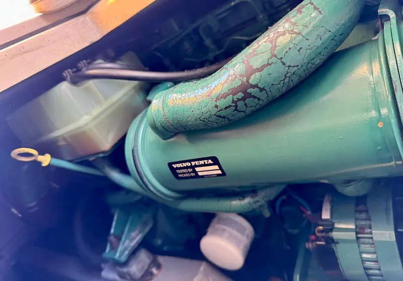 Slide: The Image of Engine compartment of a 2004 Rodman 800 with Volvo Penta components. - 49