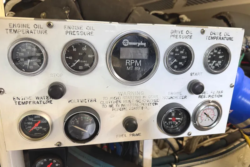 Slide: The Image of Onan 20.0 Marine GenSet in 1991 Viking 53 Convertible engine room. - 63