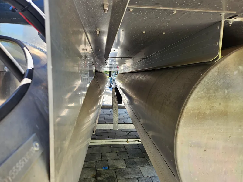 Slide: The Image of Underneath view of a 2020 Godfrey Sanpan 2400 SBC pontoon boat. - 29