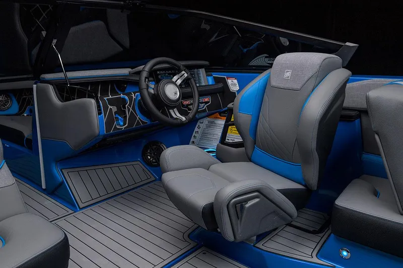 Slide: The Image of Manufacturer Provided Image: 2021 Nautique Super Air Nautique GS22 interior, featuring modern dashboard and comfortable seating. - 20