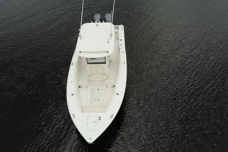 Slide: The Image of 2019 Sea Hunt Gamefish 27 boat on calm water, aerial view. - 16