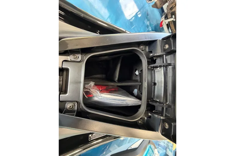 Slide: The Image of 2026 Yamaha WaveRunner FX storage compartment, open with visible contents. - 5