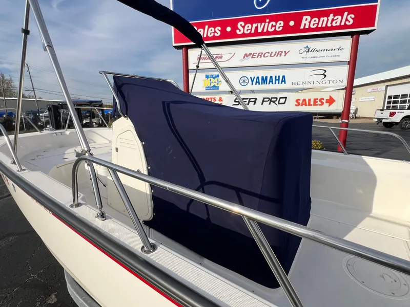 Slide: The Image of VesselView Mobile app display for 2019 Boston Whaler 170 Montauk, showing offline status and fuel data. - 11