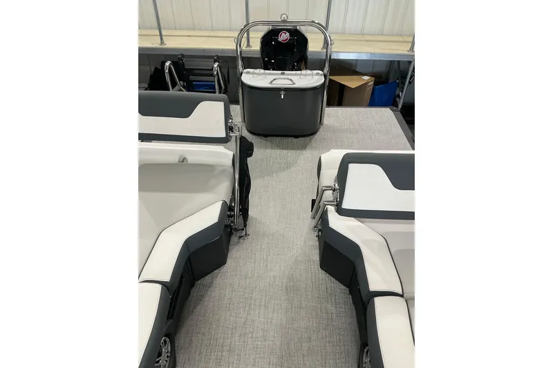 Slide: The Image of 2026 Avalon Catalina Quad Lounge Shift interior with modern seating and helm. - 5