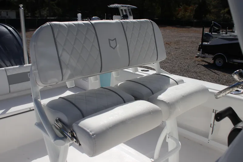Slide: The Image of 2026 Sea Fox 248 Commander boat seating with diamond-stitched upholstery. - 7