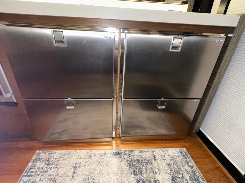 Slide: The Image of Stainless steel drawers in 2020 Tiara Yachts F53 Flybridge kitchen area. - 42