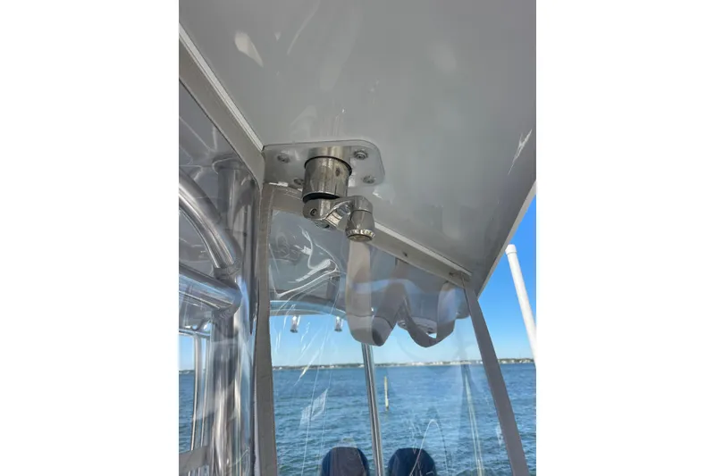 Slide: The Image of 2023 Pair Customs 24 Center Console DV boat interior detail with ocean view. - 36