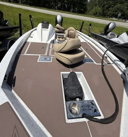 Slide: The Image of 2023 Xpress Boats H17C fishing boat with spacious deck and seating. - 5