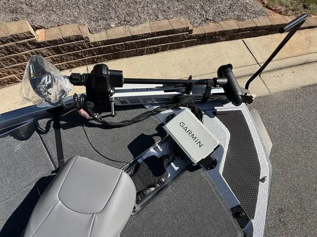 Slide: The Image of 2026 Ikon Boats VLX20 with Garmin equipment on deck, featuring a sleek design. - 10