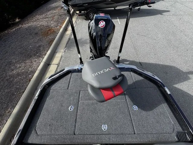 Slide: The Image of 2024 Vexus VXS20 boat with Mercury engine, featuring a sleek design and comfortable seating. - 13