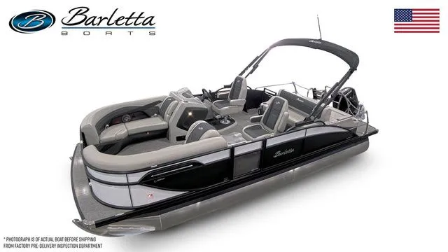 The Image of 2026 Barletta Cabrio 22UC pontoon boat with sleek design and comfortable seating. - 1