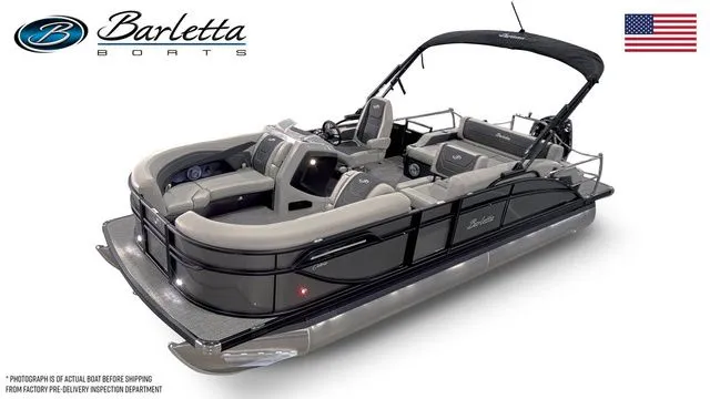 The Image of 2026 Barletta Cabrio 22U pontoon boat with sleek design and luxurious seating. - 1