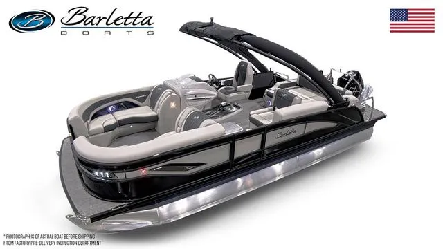 The Image of 2026 Barletta Corsa 23UA pontoon boat with sleek design and luxurious seating. - 0