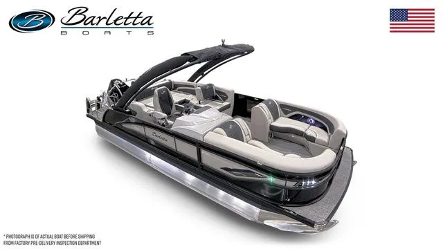 The Image of 2026 Barletta Corsa 23UA pontoon boat with sleek design and luxurious seating. - 1