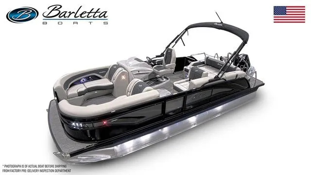 The Image of 2026 Barletta Boats 23U pontoon with sleek design and luxurious seating. - 1