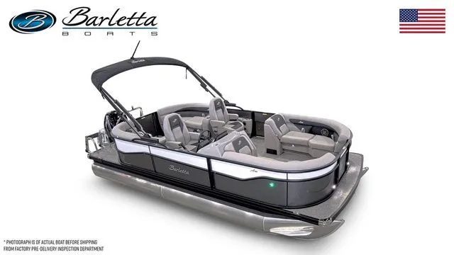 The Image of 2026 Barletta Aria 20QC pontoon boat with sleek design and comfortable seating. - 1