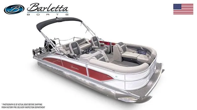 The Image of 2025 Barletta Cabrio C22UC pontoon boat with sleek design and comfortable seating. - 1