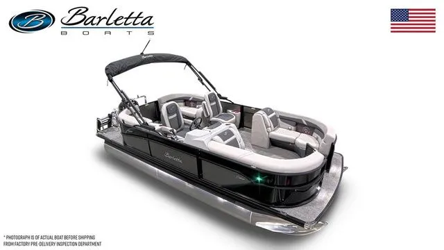 The Image of 2025 Barletta Cabrio C20QC pontoon boat with sleek design and comfortable seating. - 1