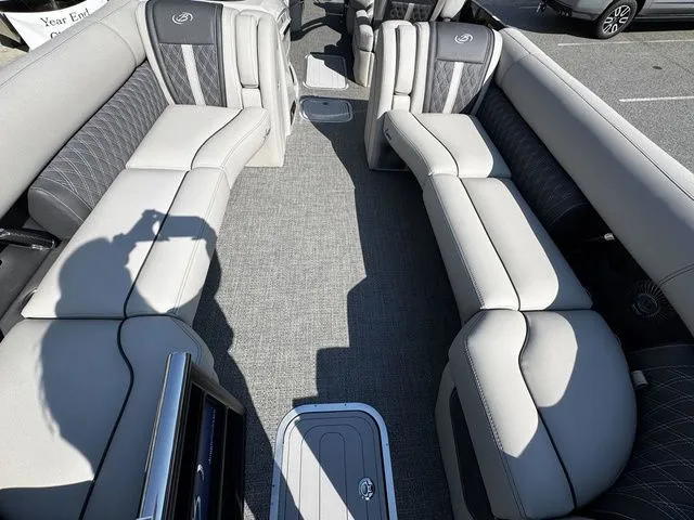 Slide: The Image of Luxurious interior of 2025 Barletta Lusso L25MAT boat with plush seating and elegant design. - 7