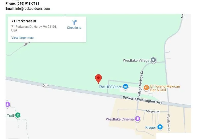 Slide: The Image of Map showing 71 Parkcrest Dr, Hardy, VA, near Westlake Village and local amenities. - 7