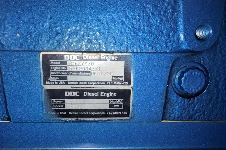 Slide: The Image of Diesel engine label on a 1994 Bertram 60 Convertible, manufactured December 2007. - 24