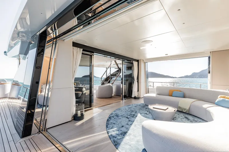 Slide: The Image of Luxurious interior of 2024 Azimut Grande 36M yacht with ocean view. - 49