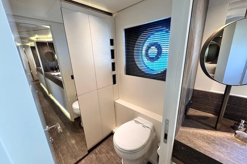 Slide: The Image of Luxurious bathroom interior of 2026 Azimut Grande Magellano 25 Metri yacht. - 72