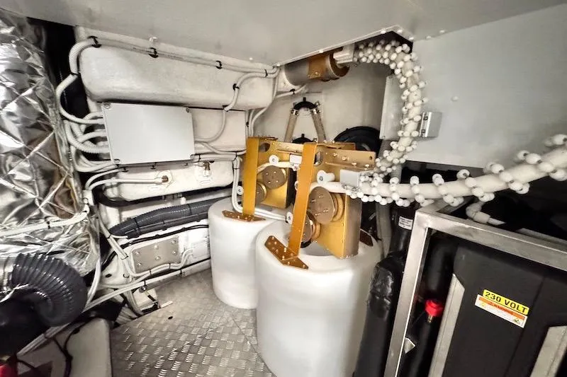 Slide: The Image of Engine room of 2026 Azimut Grande Magellano 25 Metri yacht, showcasing mechanical components. - 78