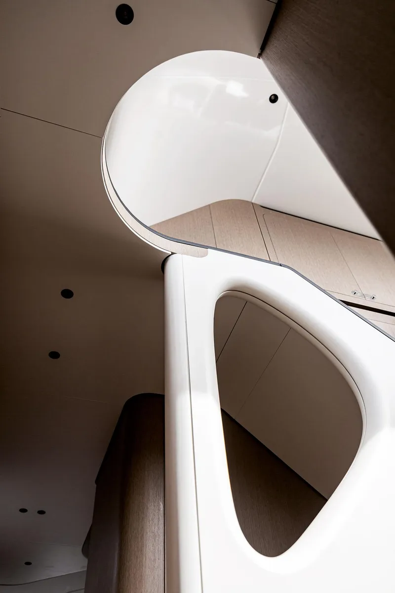Slide: The Image of Interior view of 2025 Azimut Grande 26M yacht, showcasing modern design elements. - 48