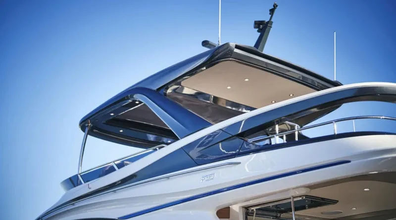 Slide: The Image of Luxury Princess F65 yacht, 2025 model, showcasing sleek design and modern features. - 3