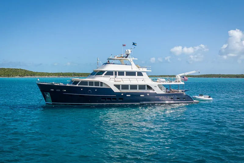 Slide: The Image of Engine room of 2022 Marlow Voyager Series yacht, showcasing advanced machinery and piping. - 52