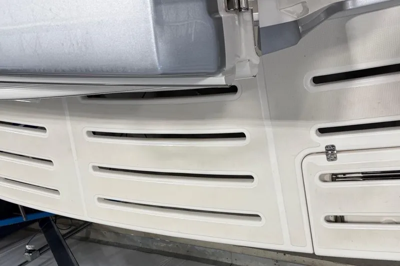 Slide: The Image of 2023 Tiara Yachts 43 Open deck detail with sleek, modern design elements. - 21