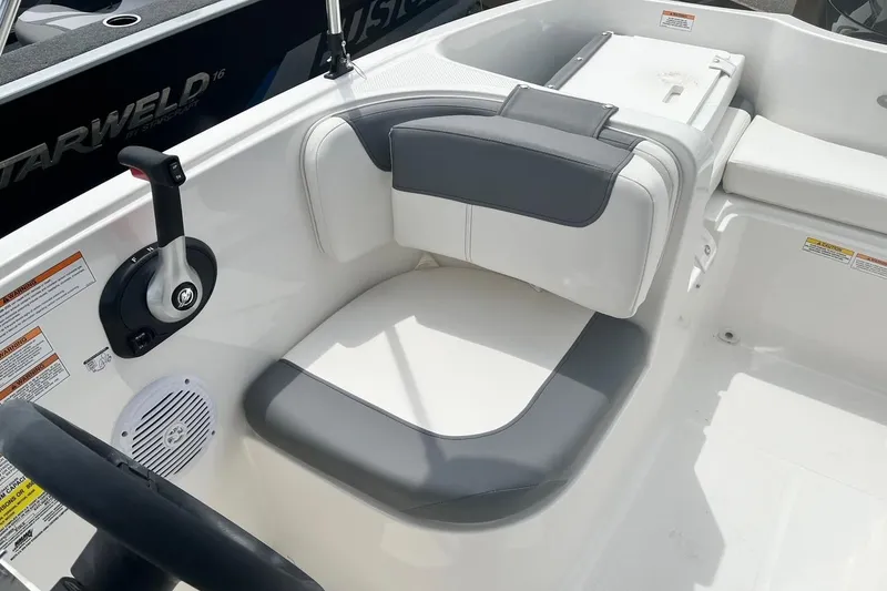 Slide: The Image of Interior of Bayliner Element E16 boat, model year 2026. - 14