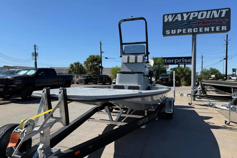 Slide: The Image of 2026 Freedom Boats 24 Defender on trailer at Waypoint Marine Supercenter. - 3