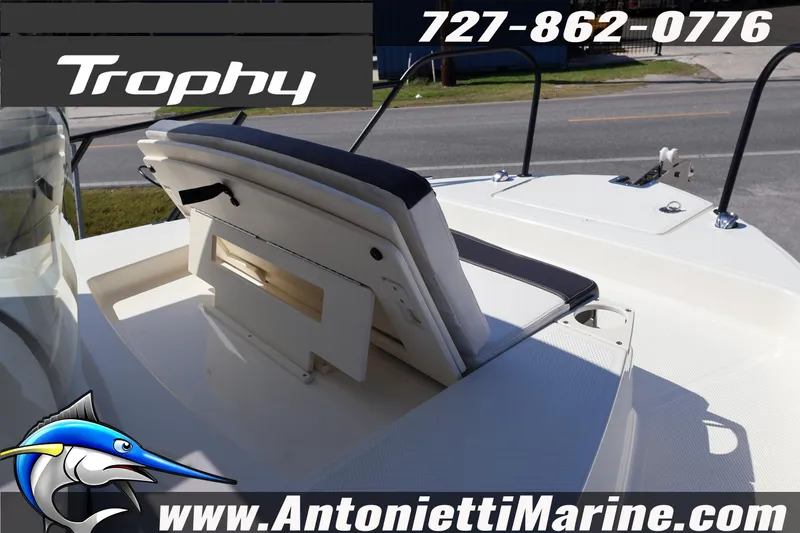 Slide: The Image of 2025 Trophy T 25 Pilothouse boat interior with seating, showcased by Antonietti Marine. - 41