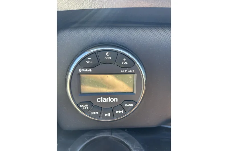 Slide: The Image of Clarion GR10BT audio system in 2019 Yamaha Boats SX190 with Bluetooth connectivity. - 28