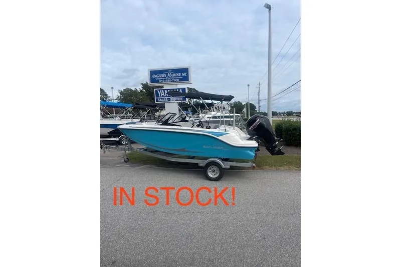The Image of 2026 Bayliner M17 boat in stock at Angler's Marine NC dealership. - 0