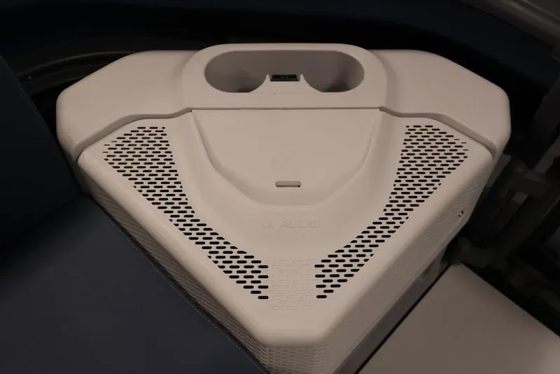 Slide: The Image of 2025 Sea-Doo Switch Cruise Limited 21 interior detail with integrated audio system. - 8