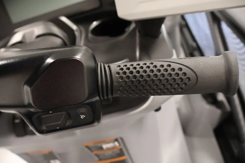 Slide: The Image of Close-up of 2025 Sea-Doo Switch Cruise Limited 21 handlebar grip and controls. - 36