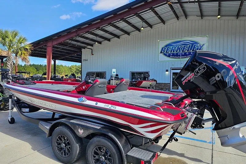 Slide: The Image of 2026 Phoenix 819 ZXL boat at Berkeley Outdoors dealership. - 3